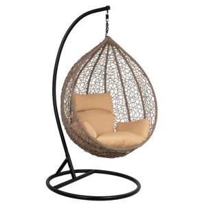 HANGING ARMCHAIR NEST GRAY WITH CUSHION