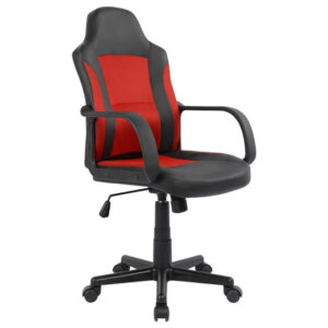 OFFICE CHAIR GAMING BLACK RED PU