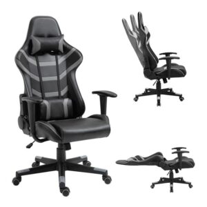 BF9050 Gaming Office Armchair, Back Reclining up to 90°, Pu Black – Gray